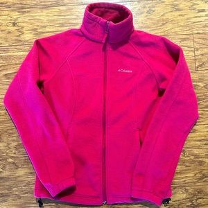 Women’s Hot Pink Columbia Zip Up Fleece Sz M